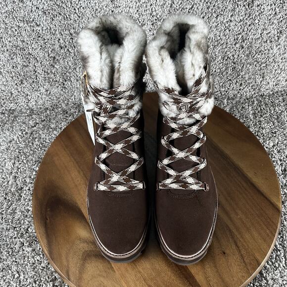 Roxy Alpine Collection BRANDI IIl Suede Faux Fur Snow Women Size 12 Boots Brown - Picture 4 of 11